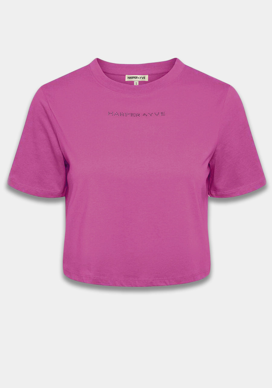 Harper & Yve - Cropped logo shirt