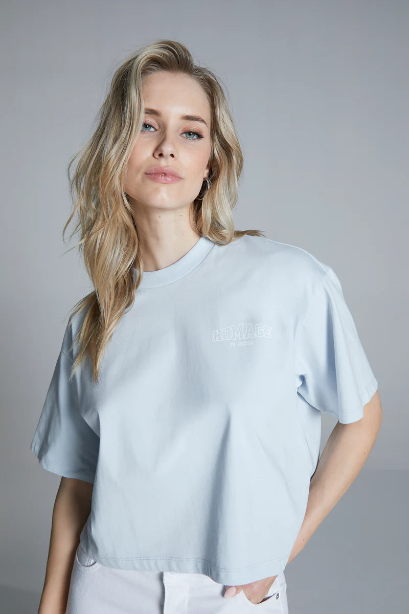 Oversized Tee with Chest Print