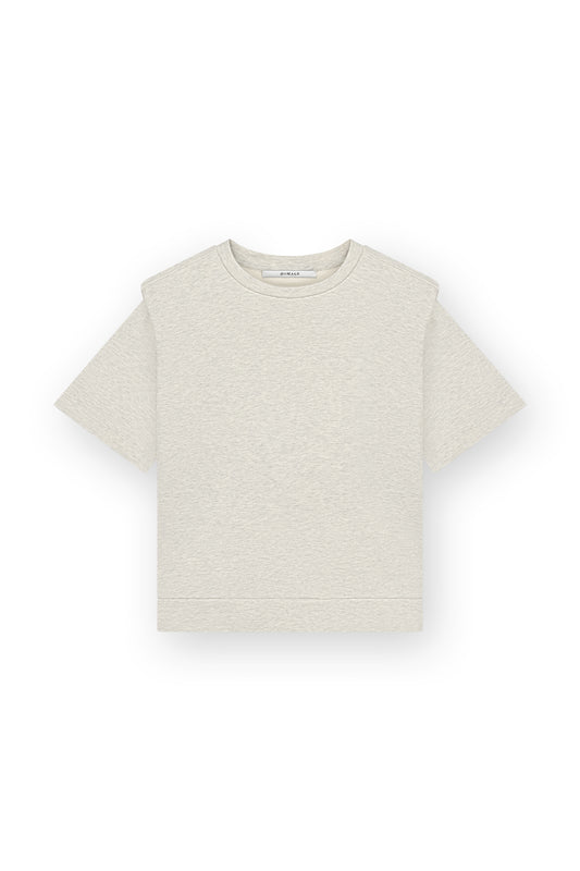 Homage to denim - Short Sleeves sweater with shoulder detail